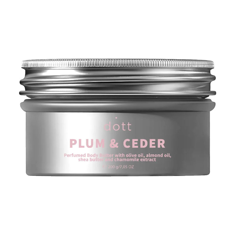 Парфумований батер для тіла Dott Plum &amp; Cedar Perfumed Body Butter з олією оливки, мигдалю, маслом ши та екстрактом ромашки, 200 мл